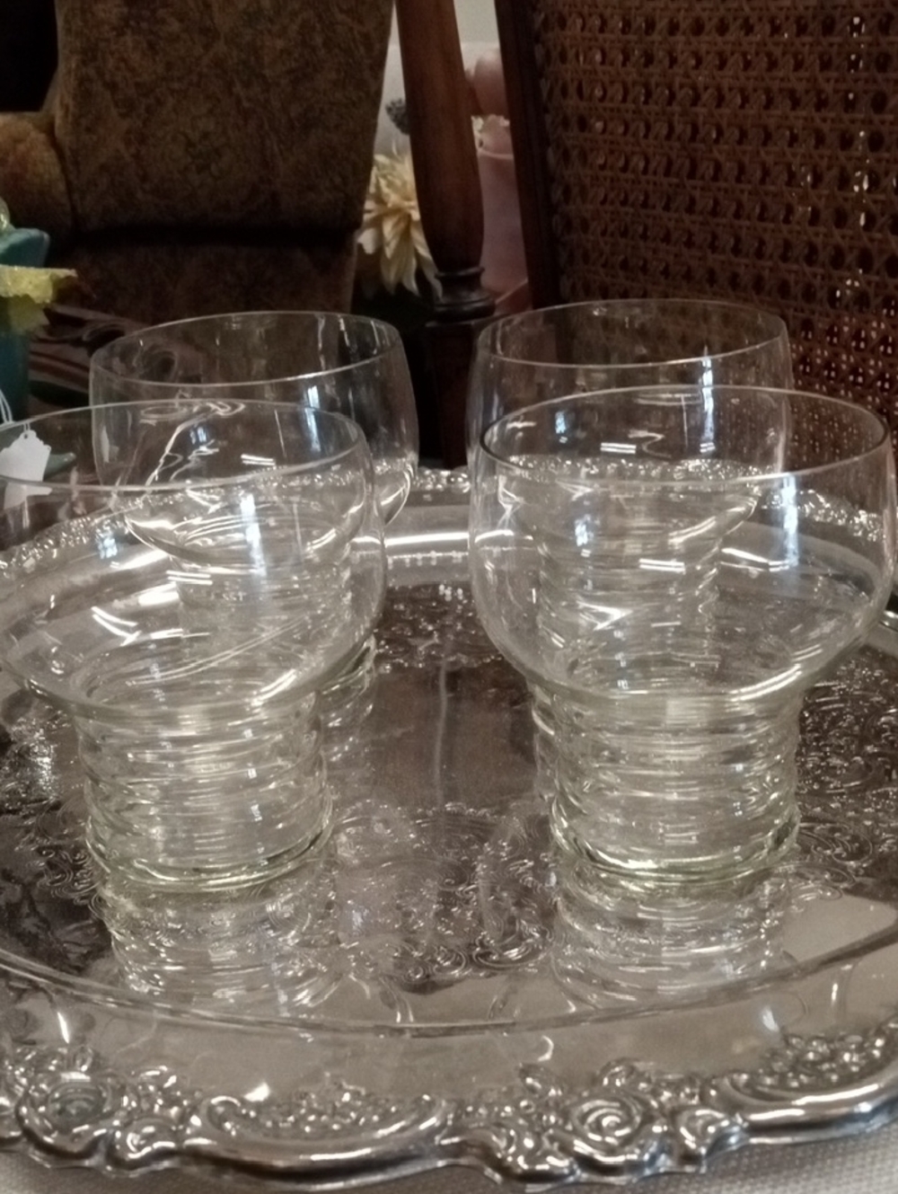 Source Unknown Clear Ribbed Glass Tumbler Set - Transparent